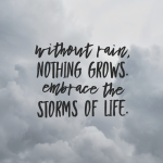 Day 167 of 365 Daily Inspiration – Without Rain Nothing Grows Embrace The Storms Of Life